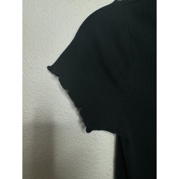 Art Class Large Ribbed Knit Tops 2 Pack Black Pink Short Sleeve Cotton Blend - Picture 6 of 16